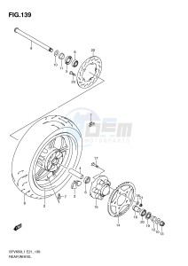 SFV650 (E21) Gladius drawing REAR WHEEL (SFV650L1 E21)