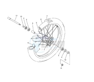 YZ F 250 drawing FRONT WHEEL