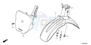 CRF100FC drawing FRONT FENDER