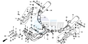 CBR1000F drawing EXHAUST MUFFLER