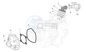 SR R and R Factory 50 IE-Carb drawing Cylinder head - Throttle body