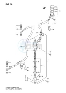 LT-Z400 (E28-E33) drawing REAR MASTER CYLINDER