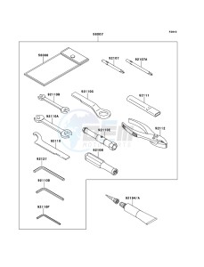 NINJA 250R EX250KBF GB XX (EU ME A(FRICA) drawing Owner's Tools