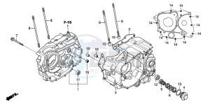 CRF230F drawing CRANKCASE