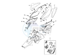 YQ AEROX 50 drawing SIDE COVERS