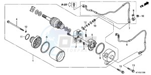 CBR125RTC drawing STARTER MOTOR