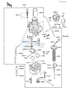 KX 125 E [KX125] (E1) [KX125] drawing CARBURETOR