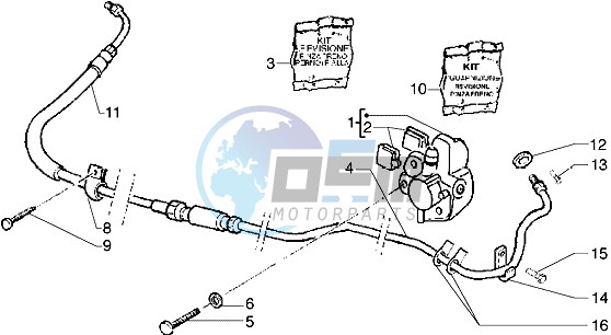 Rear master brake cylinder