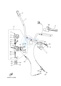 YFM700FWAD YFM70GPAH (2UDE) drawing STEERING HANDLE & CABLE