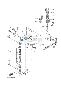 YFM700R (BCXH) drawing REAR MASTER CYLINDER