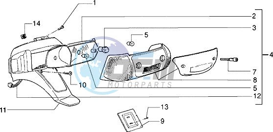 Rear tail lamp