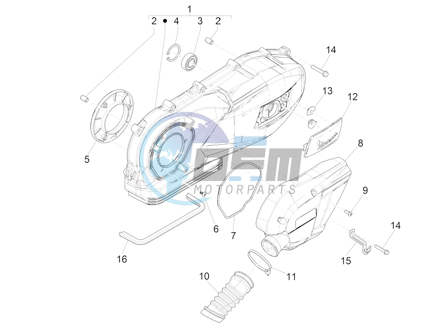 Crankcase cover - Crankcase cooling