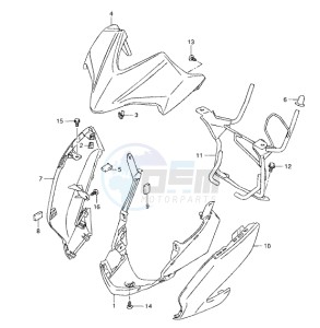 Inazuma 250 drawing HEADLAMP HOUSING