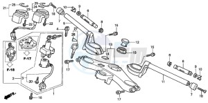 VFR800FI drawing HANDLE PIPE/TOP BRIDGE