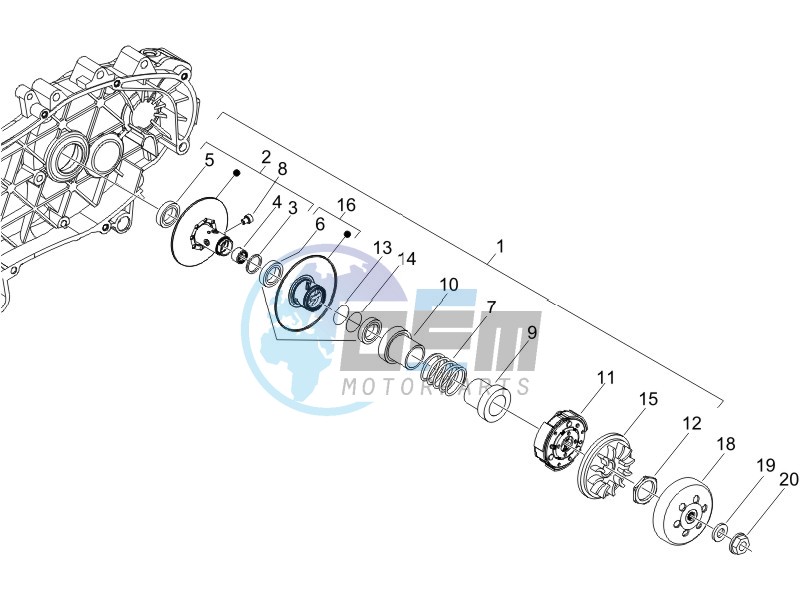 Driven pulley