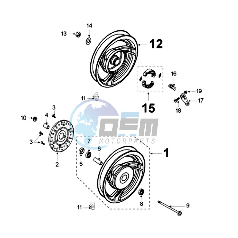 WHEELS / BRAKE DISC D155