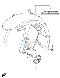 DL1000A drawing FRONT FENDER (DL1000AL8 E21) (FOR YVB,YWW)