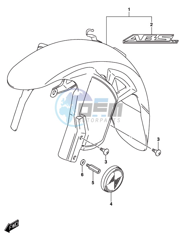 FRONT FENDER (DL1000AL8 E21) (FOR YVB,YWW)