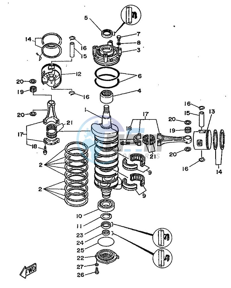 CRANKSHAFT--PISTON