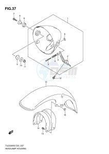 TU250X (E3) drawing HEADLAMP HOUSING