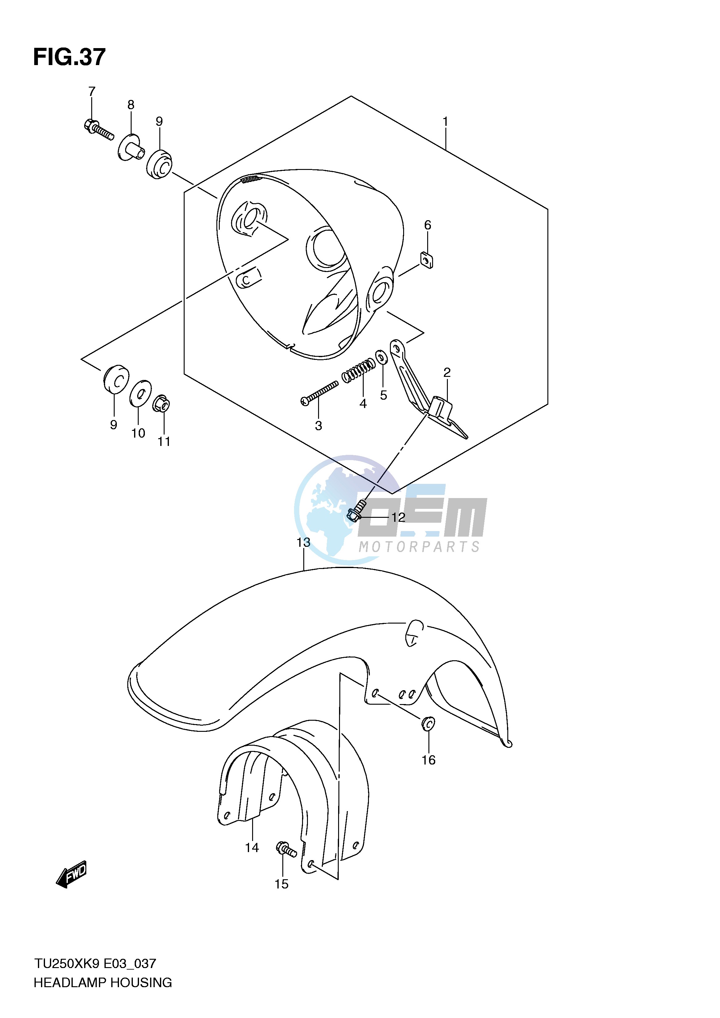 HEADLAMP HOUSING