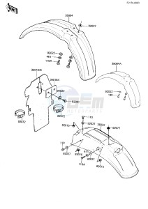 KDX 175 A [KDX175] (A2-A3) [KDX175] drawing FENDERS -- 81-82 A2_A3- -