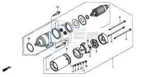 GL1500C F6C drawing STARTING MOTOR