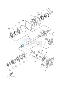 YFM700FWBD YFM70KPHH KODIAK 700 EPS HUNTER (2SMF) drawing MIDDLE DRIVE GEAR