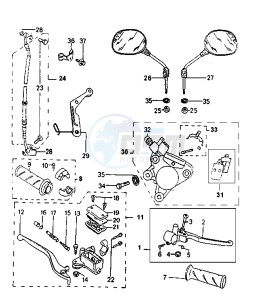 ZENITH L - 50 cc drawing FRONT BRAKE CALIPER GRIMECA