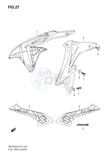 RM-Z 250 drawing FUEL TANK COVER (L3-L4) L5