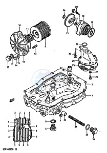 GSX550E (F-G-H) drawing OIL PUMP-OIL FILTER