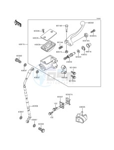 KX 500 E [KX500] (E4-E8) [KX500] drawing FRONT MASTER CYLINDER-- KX500-E4_E5- -