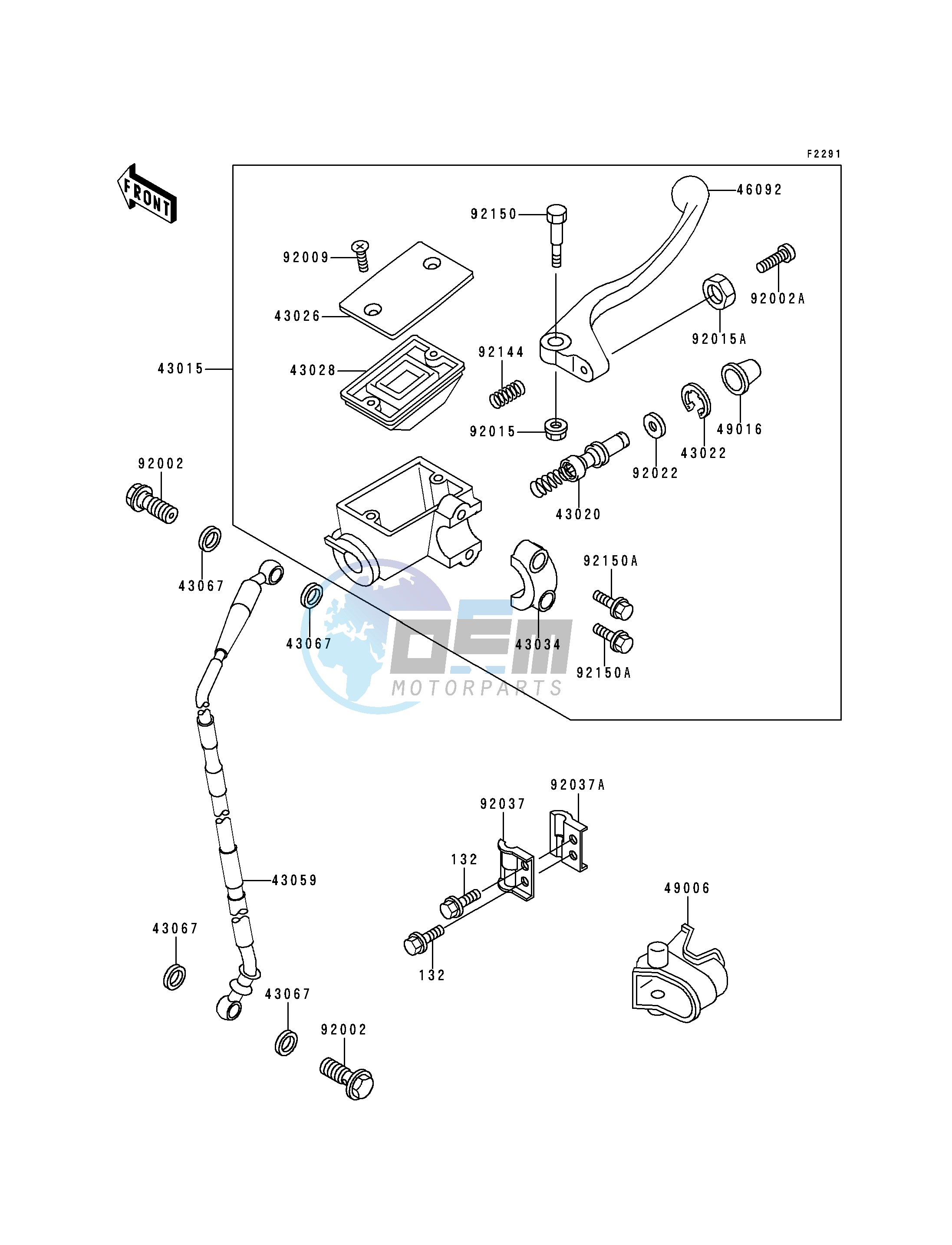 FRONT MASTER CYLINDER-- KX500-E4_E5- -