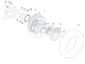 GTS 150 4T 3V IE ABS E4 (EMEA) drawing Rear wheel