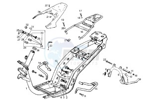 BOULEVARD 125-150 cc drawing FRAME