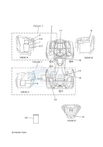 YFM700FWAD YFM70GPAJ GRIZZLY 700 EPS (B1AD) drawing EMBLEM & LABEL 1