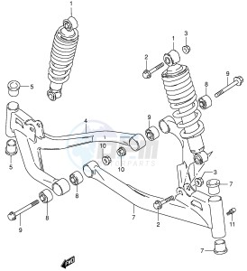 LT-F160 (P28) drawing SUSPENSION ARM