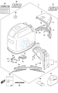 DF 150 drawing Engine Cover (White)