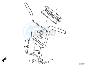 CRF50FH Europe Direct - (ED) drawing HANDLE PIPE/TOP BRIDGE