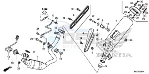 NC700XDE NC700XD 2ED - (2ED) drawing EXHAUST MUFFLER