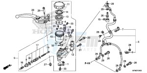 CB1000RD CB1000R UK - (E) drawing FR. BRAKE MASTER CYLINDER (CB1000R)