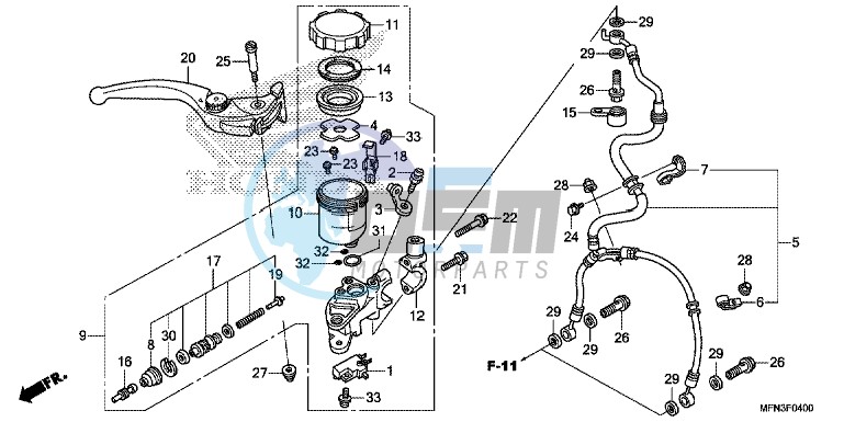 FR. BRAKE MASTER CYLINDER (CB1000R)