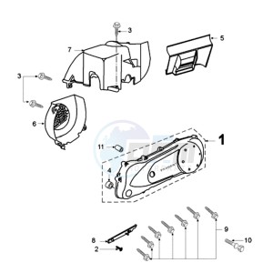 VIVA D drawing CRANKCASE COVER