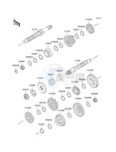 KSF 250 A [MOJAVE 250] (A10-A14) [MOJAVE 250] drawing TRANSMISSION-- SF250A026492 - - -