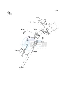 NINJA ZX-10R ZX1000D7F FR GB XX (EU ME A(FRICA) drawing Stand(s)