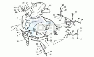 V 50 500 PA PA drawing Front body - front fairing