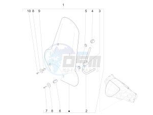 Liberty 125 4T PTT E3 (E) (EMEA) drawing Windshield - Glass