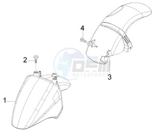 Fly 125 4t drawing Front and rear mudguard