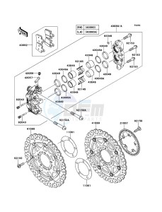 1400GTR ZG1400A8F FR GB XX (EU ME A(FRICA) drawing Front Brake