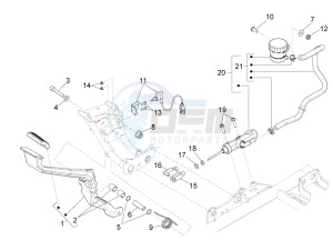 California 1400 Custom ABS 1380 WEG drawing Pompa freno posteriore